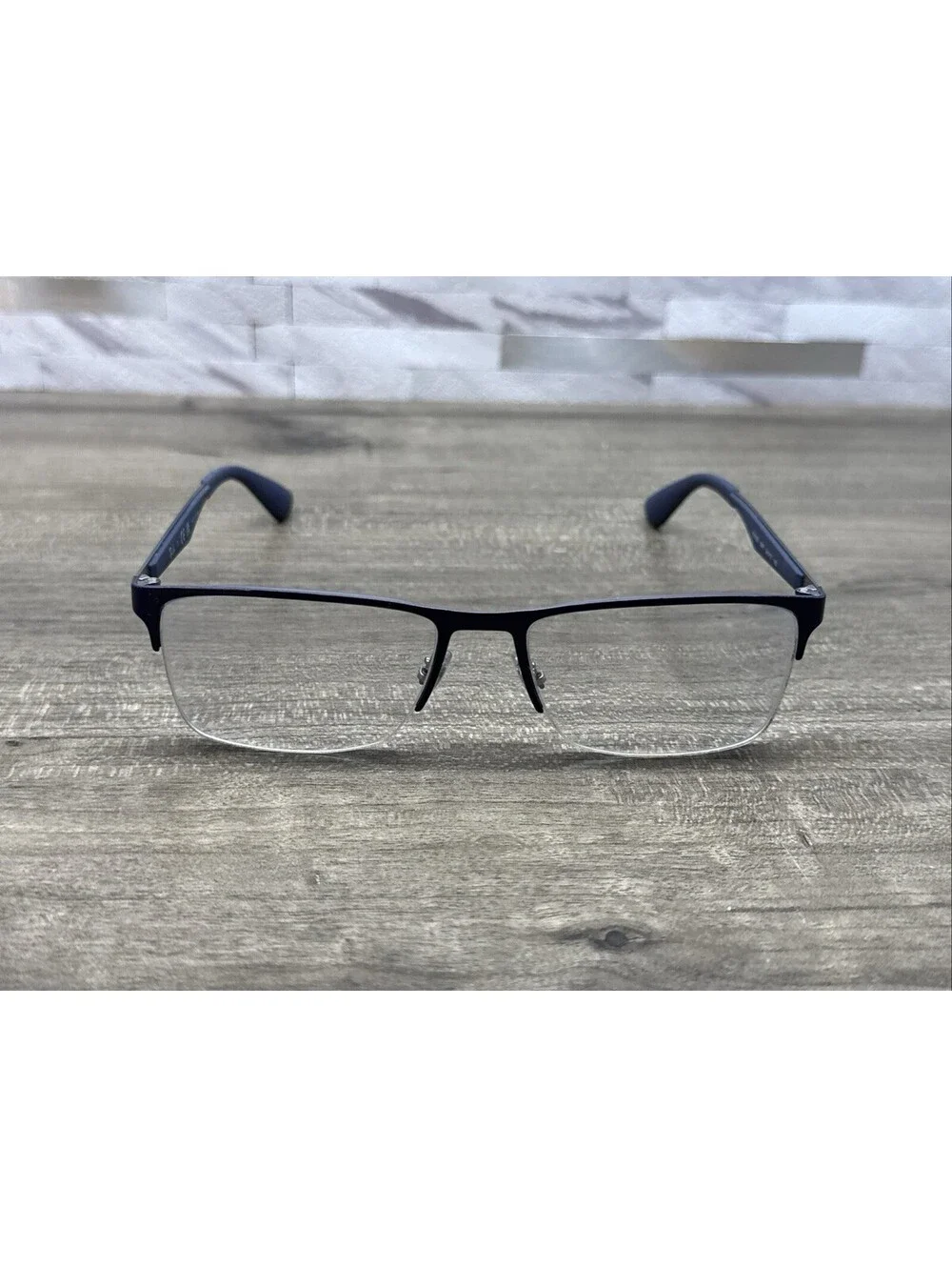 Ray-Ban RB 6335 2947 Eyeglasses Blue Half Rim Metal Frames 54[]17-145